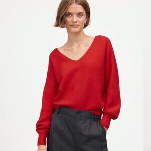 Madewell Women's XL V-Neck Red Sweater